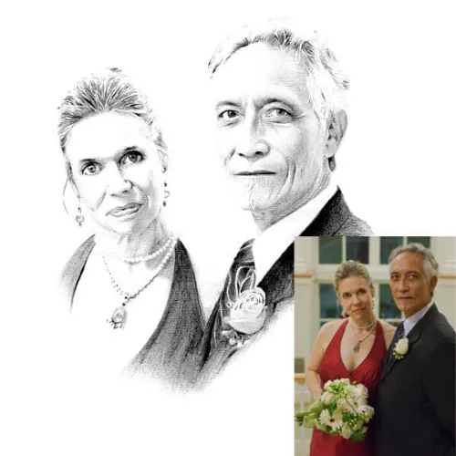 Price - Pencil Portrait of a Couple