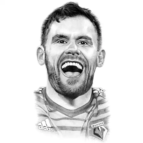 Drawing of a man from a photograph